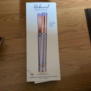 Unbound cordless titanium 1" multi styler straightener, curler conair